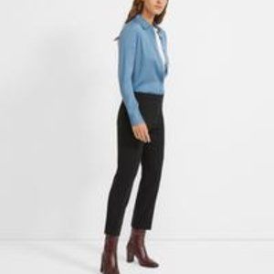 Theory Black Crepe Straight Leg Pull on Pants Sz.P